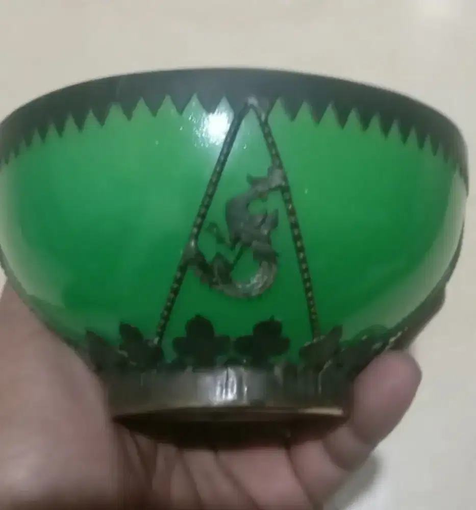 Mangkuk hijau dinasty qing