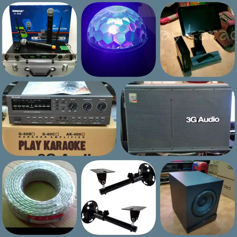 PAKET FULL SET KARAOKE 3GAUDIO ORIGINAL BERGARANSI RESMI 1 TAHUN