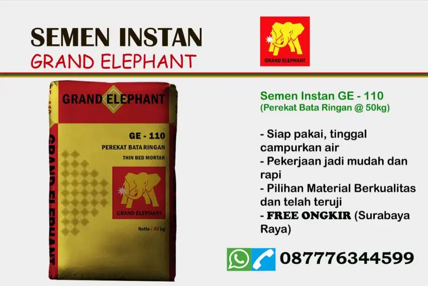 SEMEN INSTAN GE 110 @ 50 KG PEREKAT BATA RINGAN