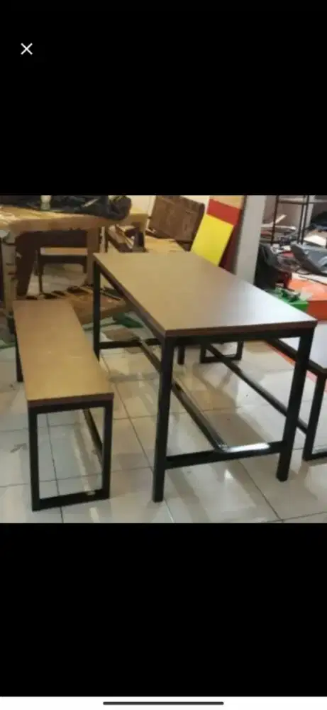 Meja set makan / meja kantin / meja cafe