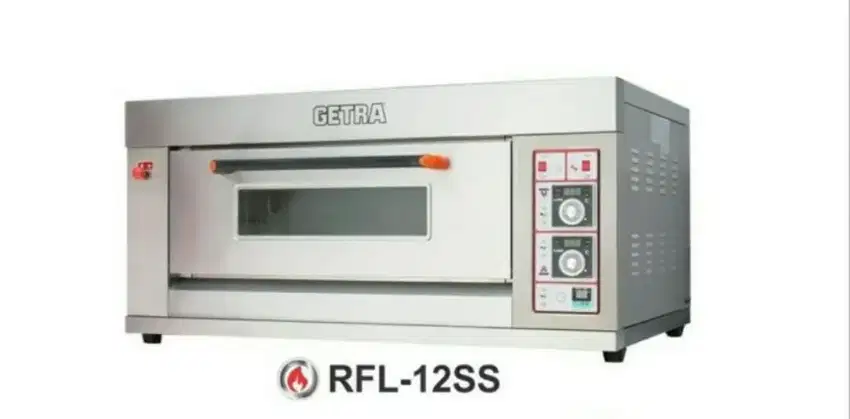 Mesin oven baking gas pemanggang roti 1 dek 2 loyang RFL-12SS getra
