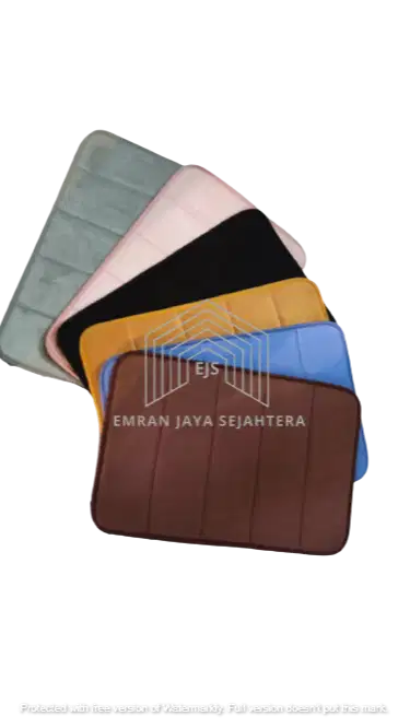 Keset Bulu Printing Polos/Keset Kamar Mandi [Emran Jaya Sejahtera]