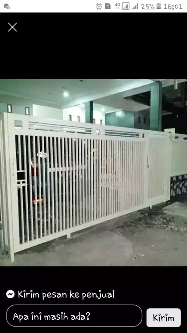 Pagar besi holo galpanis minimalis