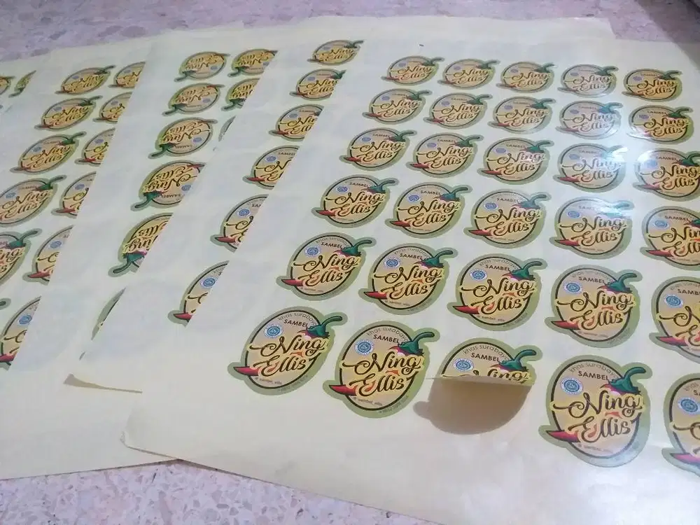 Stiker label cutting murah surabaya