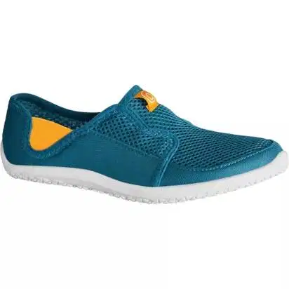 DECATHLON KIDS AQUASHOES/POOL SHOES SNK120 BLUE-YELLOW Ukuran:28-29