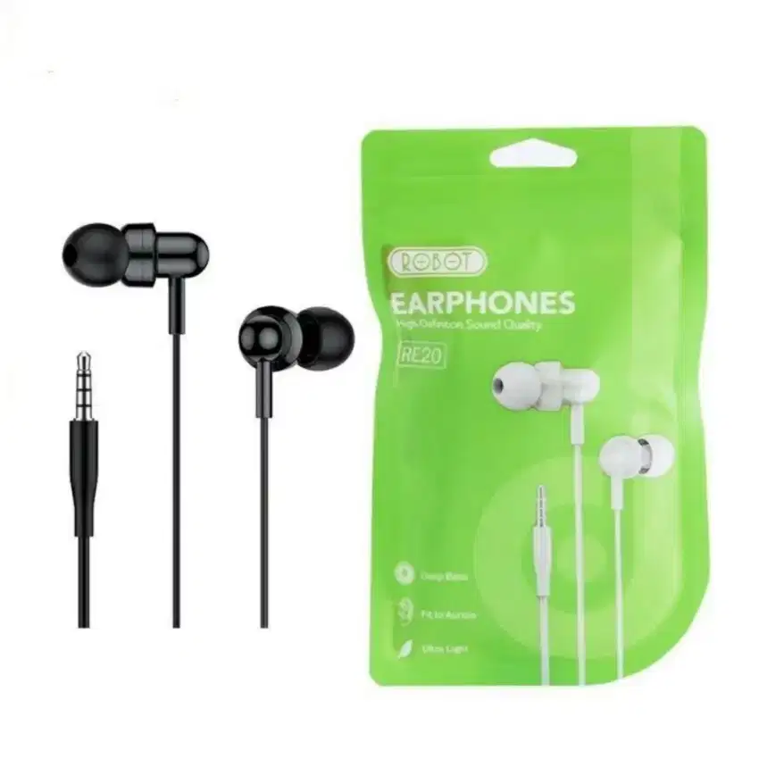 Headset Earphones Robot RE20 Original