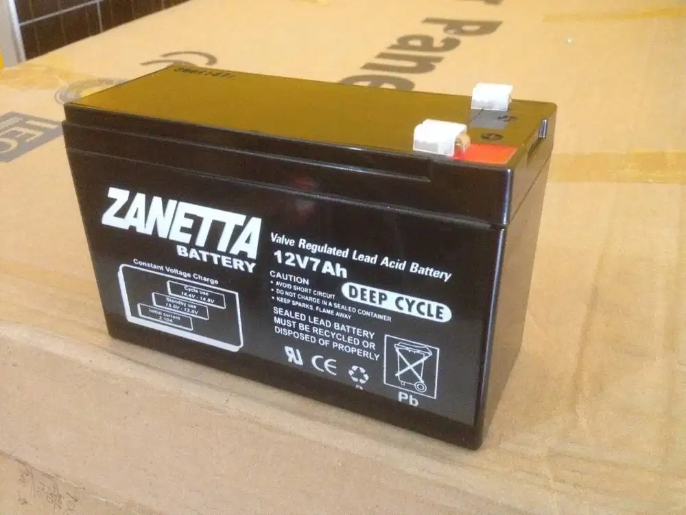 Baterai UPS VRLA GEL Zanetta 7ah, 12ah, 18ah, 65ah, 100ah Deep Cycle