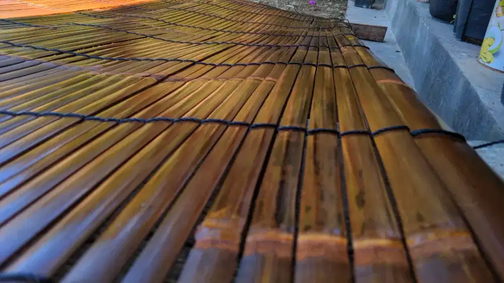 Jual tirai bambu dan kayu jati