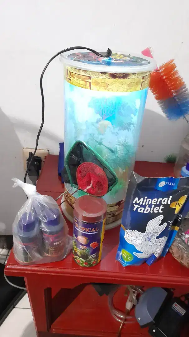 Aquarium plastik dan alat2nya