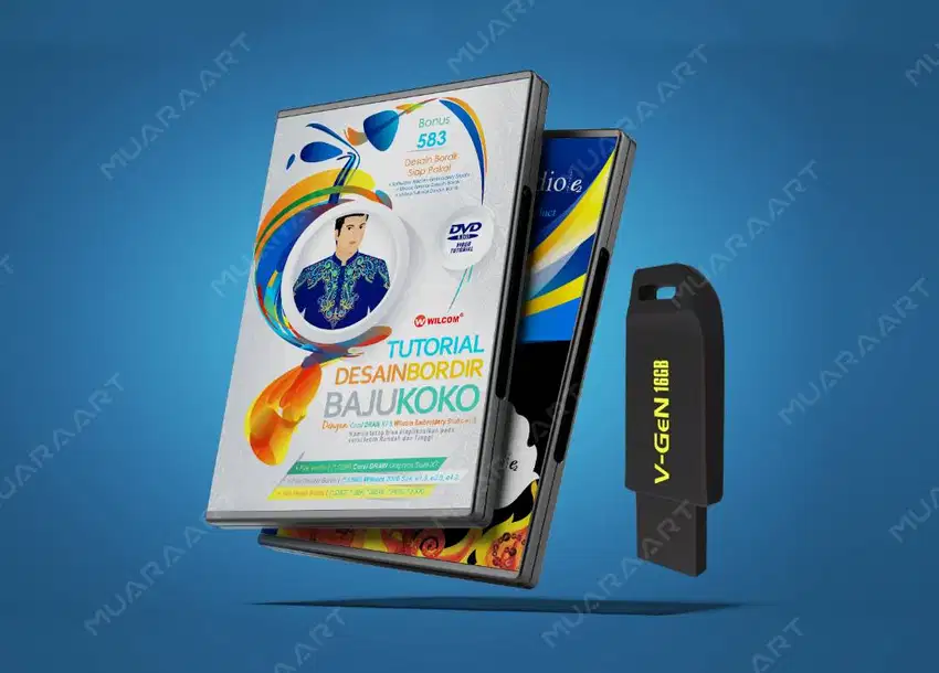 BUNDLE Tutorial Desain Bordir Baju Koko dengan Wilcom & Wilcom ES e2.0