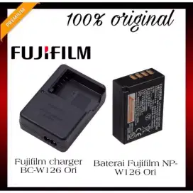 Promo Paket Charger BC-W126 n Baterai NP-W126s Fujifilm original baru