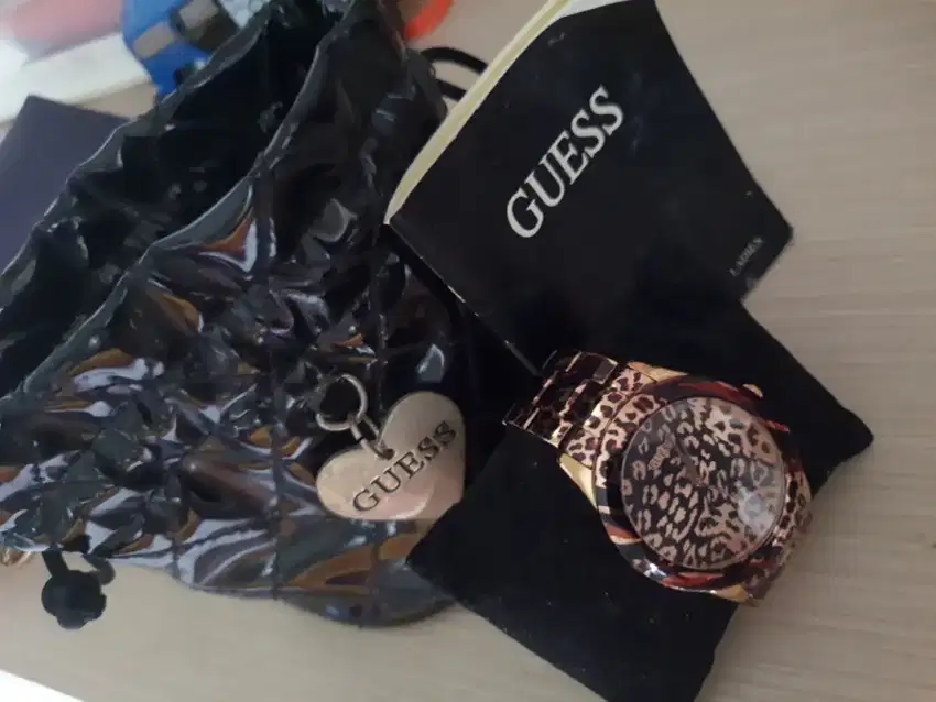 Jam tangan guess wanita original leopard