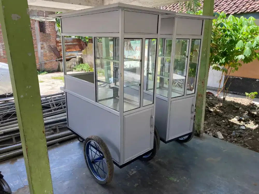 Ready stok rombong aluminium , baru dan bagus