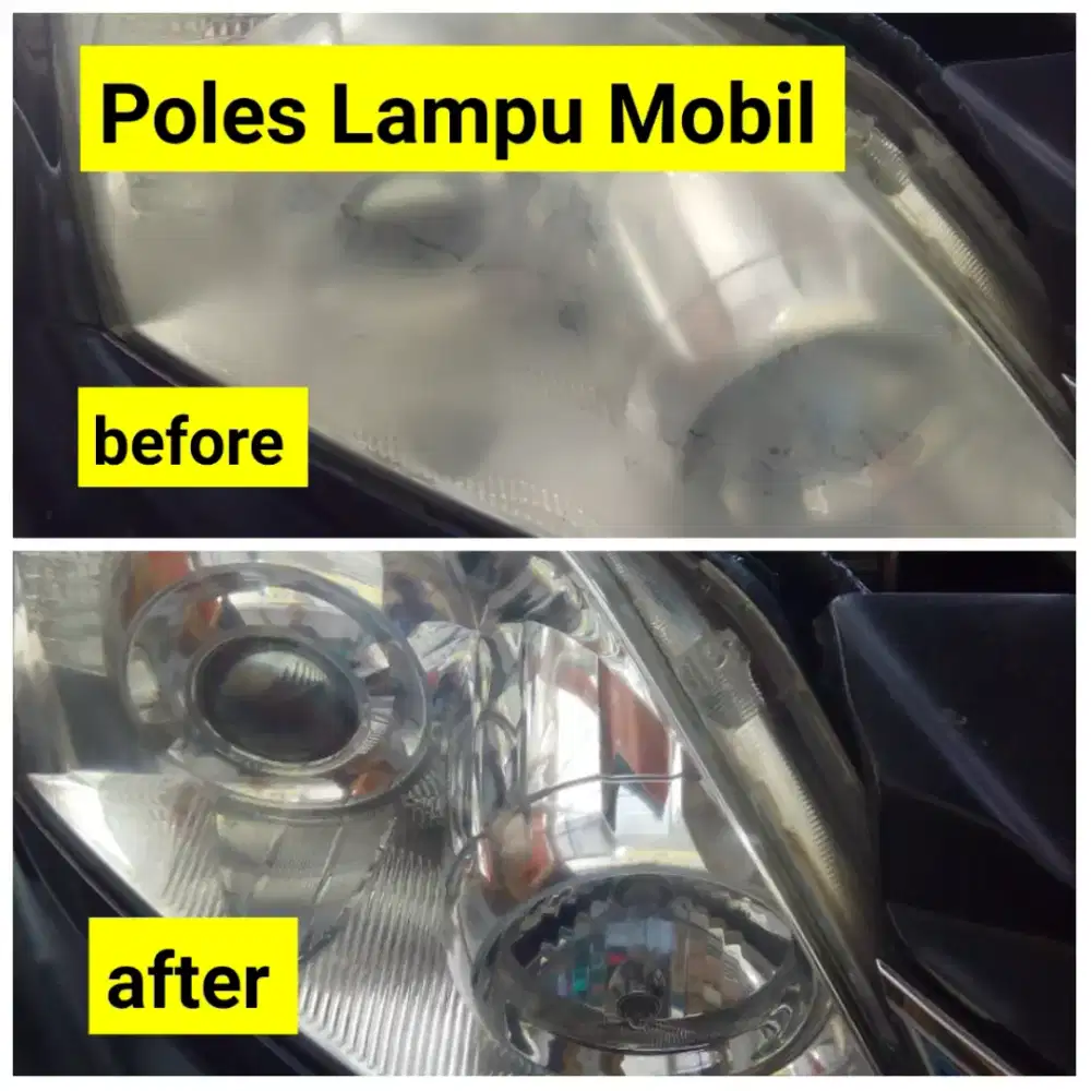 Poles Kaca Lampu Mobil