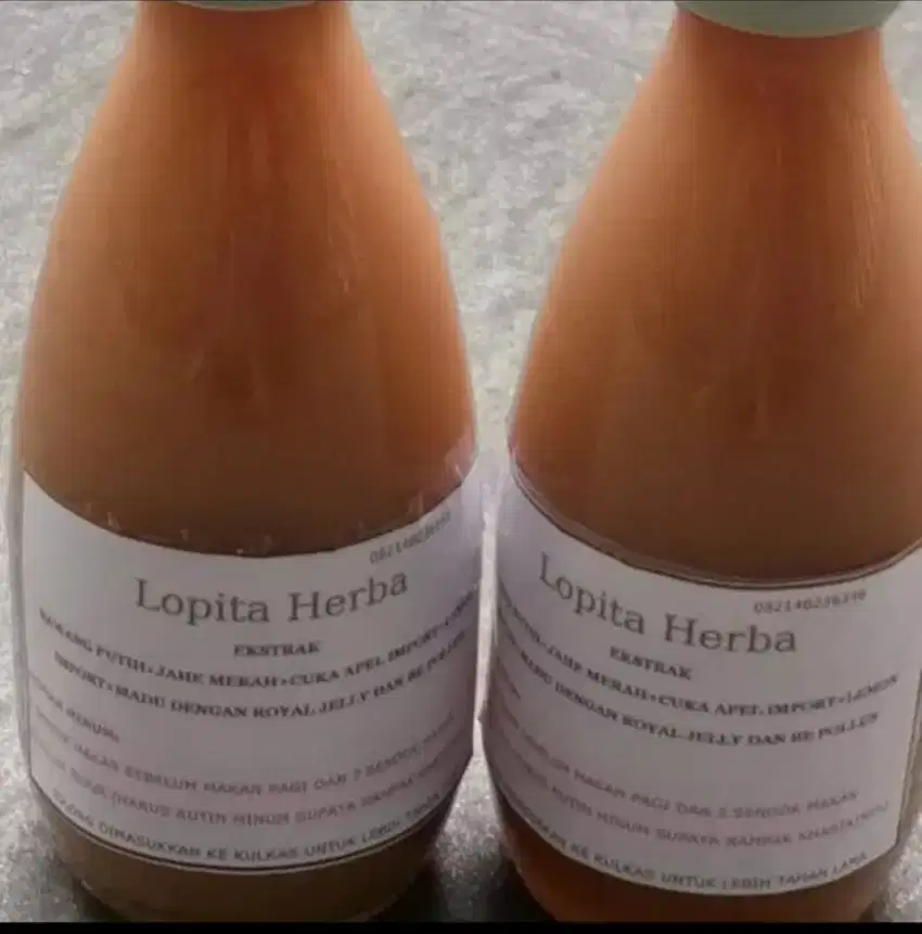 Jus Jahe Merah, Bawang putih tunggal, lemon, cuka apel, madu 300 ml