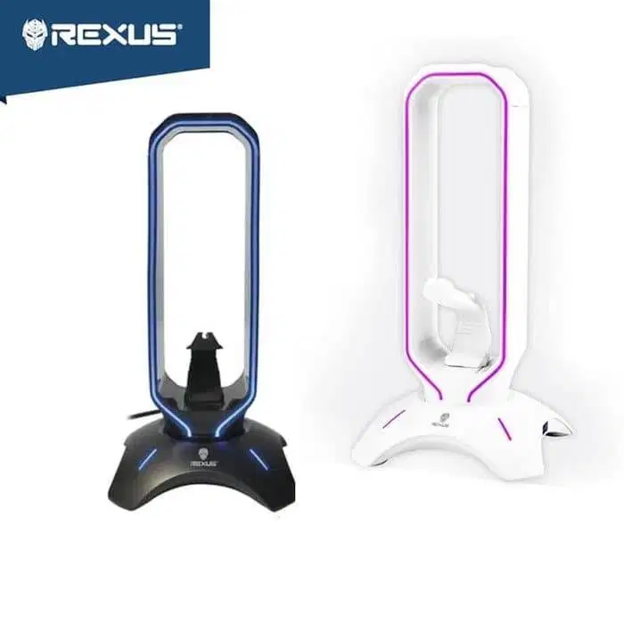 RGB Standing T/Gantungan Headset Rexus J3 Bungee 3in1