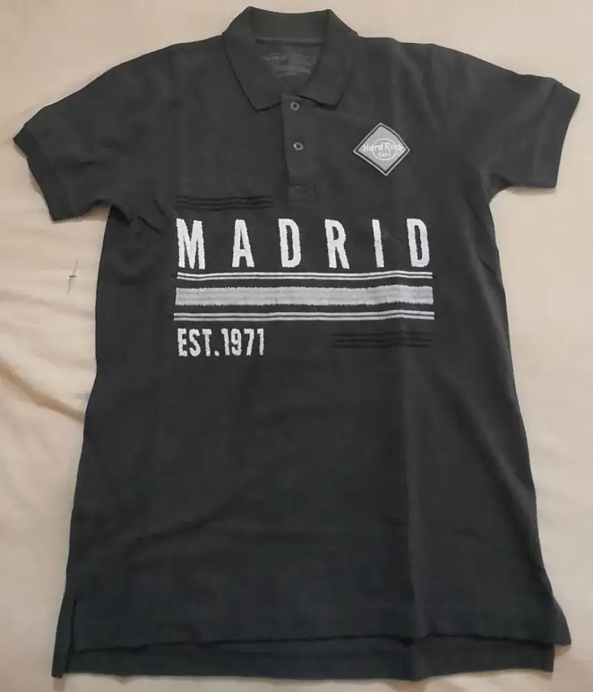 Poloshirt HRC (Hard Rock Cafe) MADRID Original dari Spanyol M Dewasa