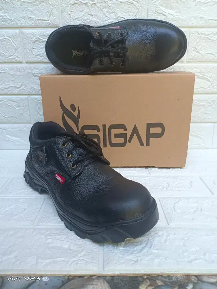 Sepatu Safety Kulit Asli Sigap SNI 38-46