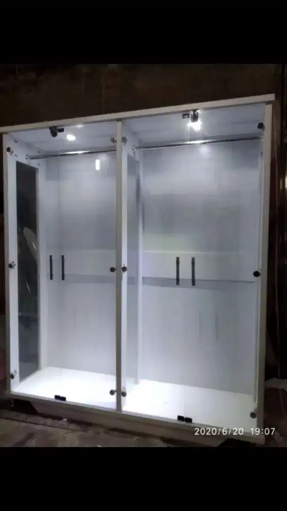 Lemari pakaian gantungan gamis 2pintu full kaca premium