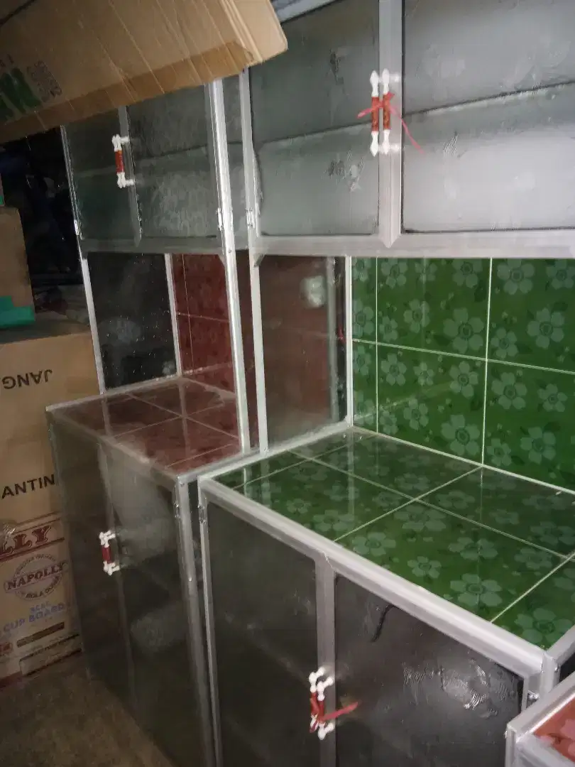 Rak Piring Aluminium Lemari Sayur 2 Pintu