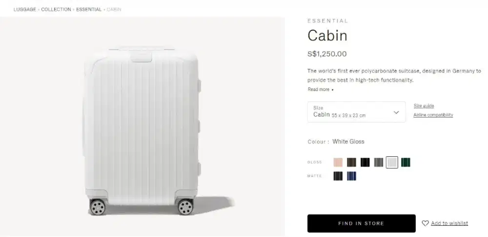 Rimowa koper cabin polycarbonate