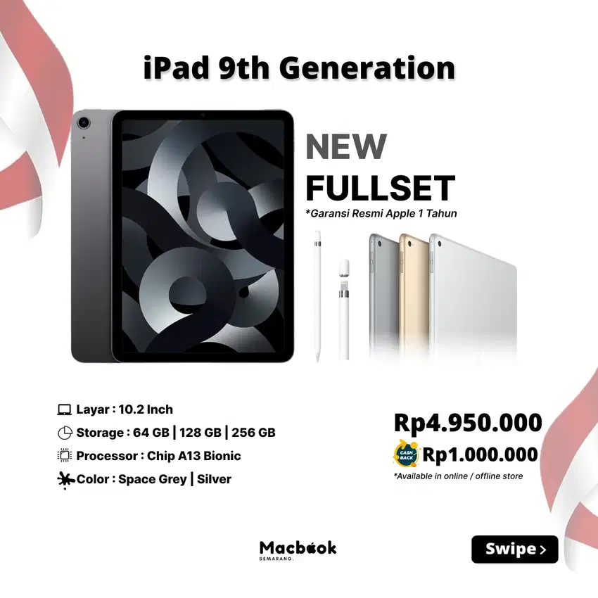 iPad 9th Generation Storage 64 GB