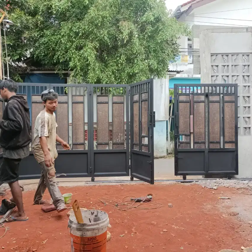 Pagar garasi grc mobil minimalis