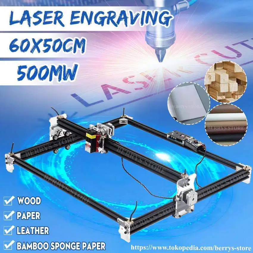 MESIN CNC LASER CUTTING GRAFIR ENGRAVING KAYU 500MW