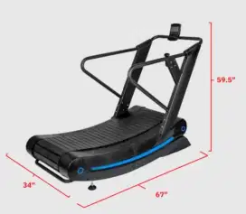 Treadmill manual curve