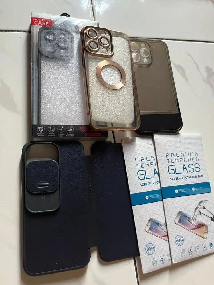 Tempered glass & case iphone 13 pro