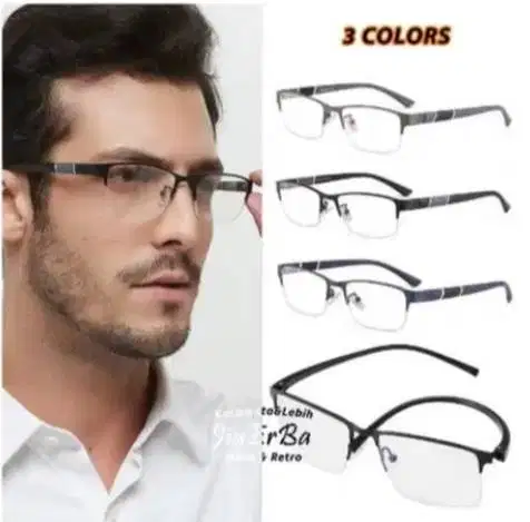 Classical Half Frame Kacamata Pria keren
