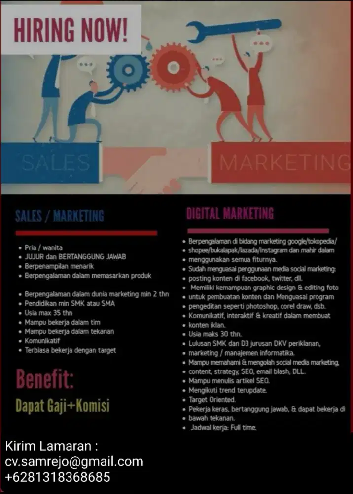 Kerja Sales di Jakarta D.K.I. - OLX Murah Dengan Harga Terbaik - OLX.co.id