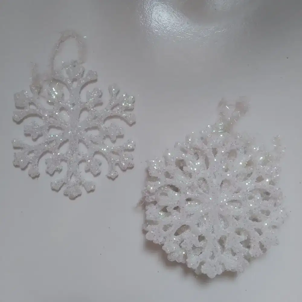 Ornamen Natal Big Snowflake Glitter Impor Ace Hardware Original