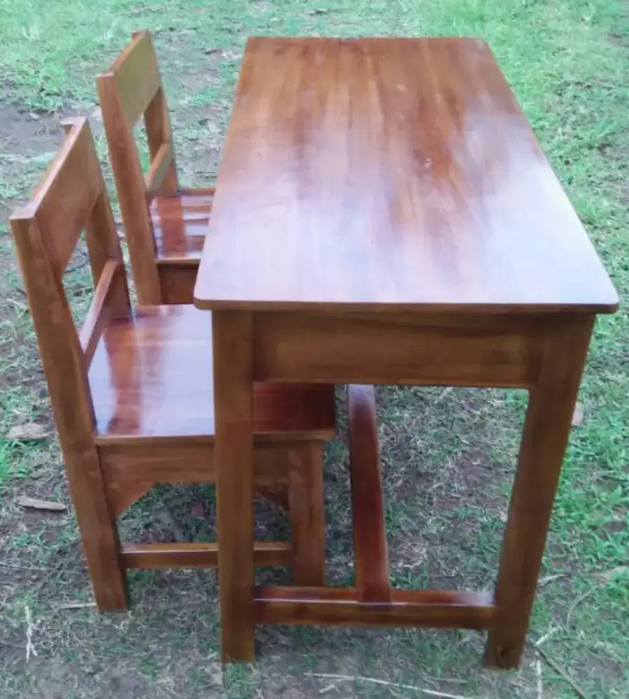 meja sekolaha  jati belanda