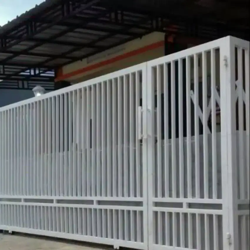 Pintu pagar besi galpanis anti karat 9494