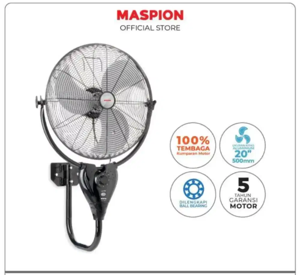 Kipas angin dinding Maspion pw-501 20 inch bjm bsa cod