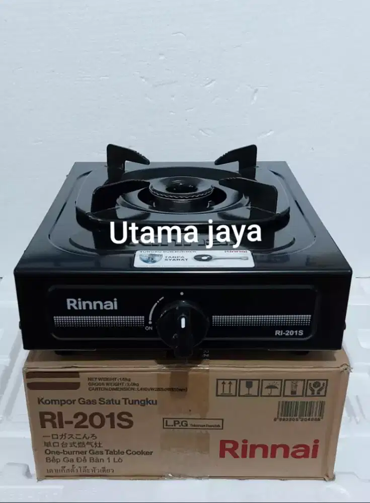 KOMPOR GAS RINNAI 1TUNGKU RI-201S (BARU DAN BERGARANSI)