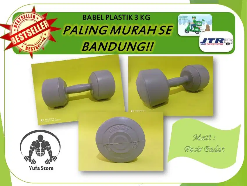 BARBEL PLASTIK 3 KG TERMURAH
