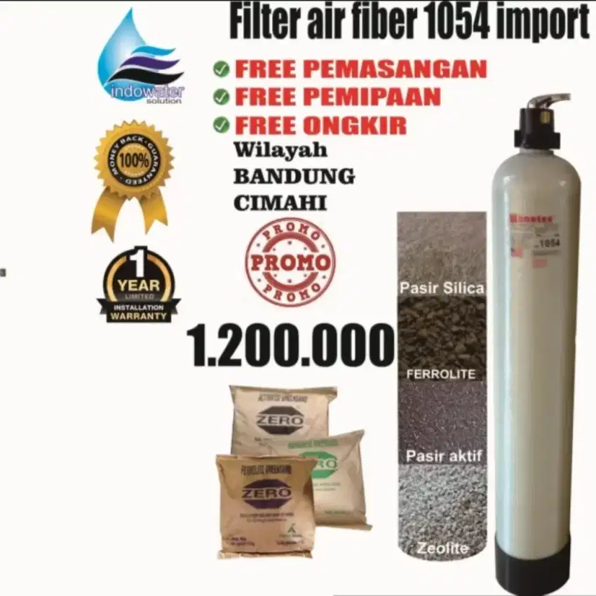 filter air tabung fiber import 10 in komplit