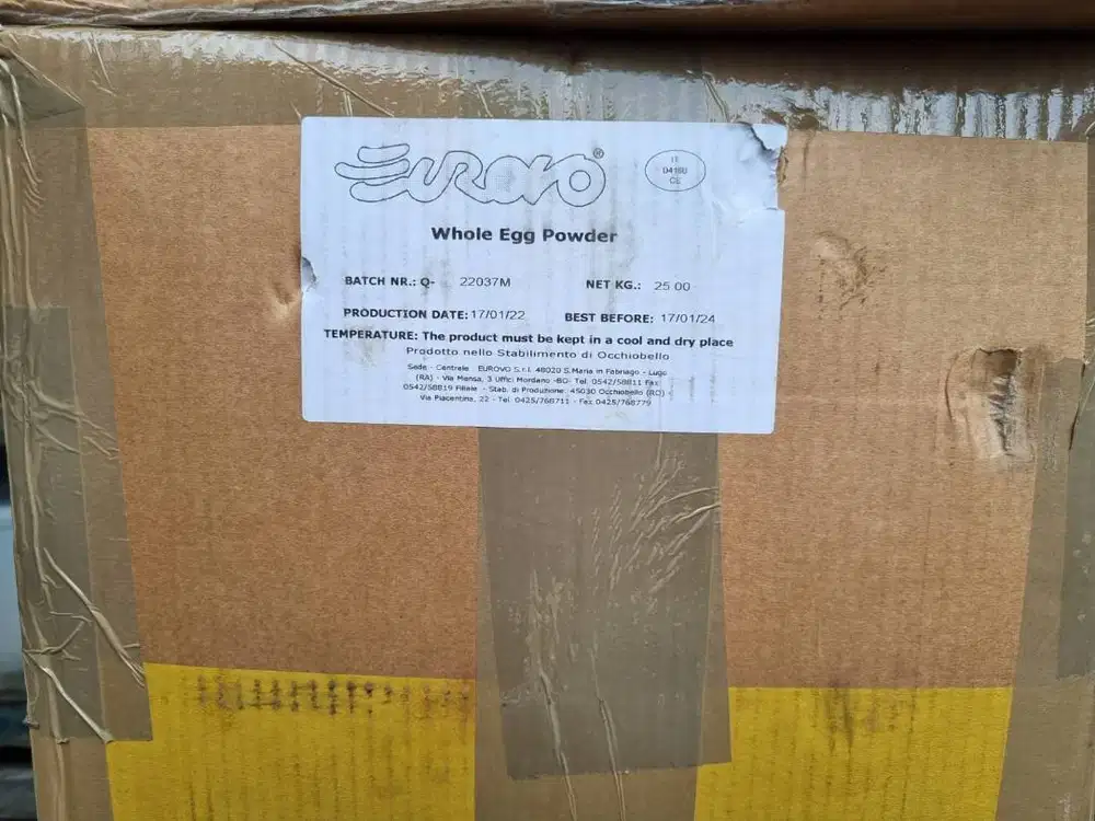 Whole Egg Powder (Tepung telur) Eurovo Ex Italy  dan Egg Albumen