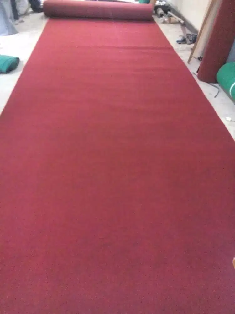 Karpet meteran polos bahan bludru