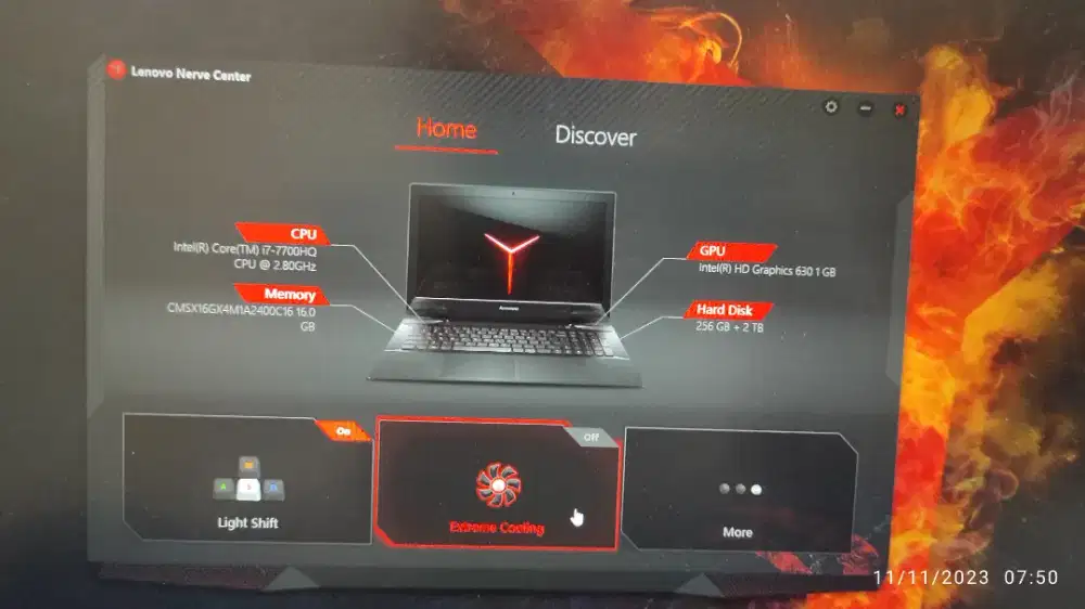 Lenovo Legion Y720 core i7 16GB 256SSD 2TB