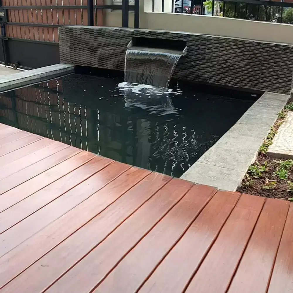 Kolam ikan koi berdesain natural bergaransi