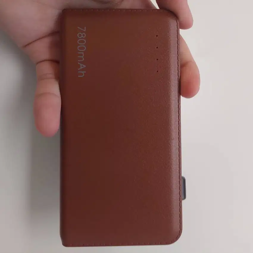 BCare 7800mAh PowerBank Leather Texture Brown Color