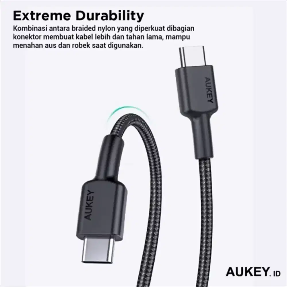 Kabel Charger Aukey C to C Fash Charging