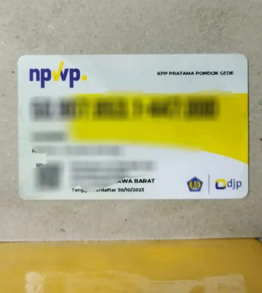 Jasa Cetak NPWP terdaftar