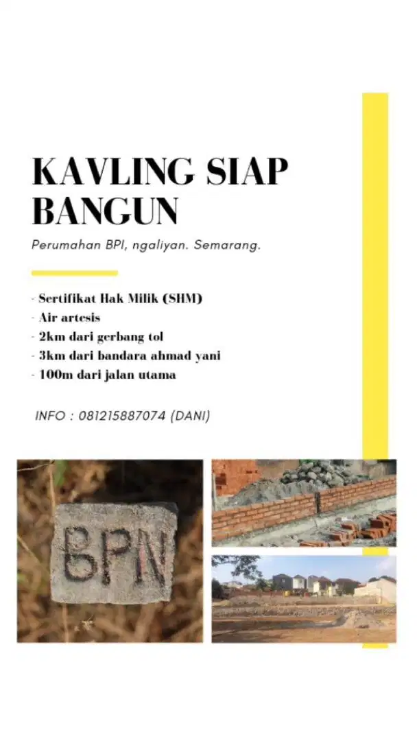 Tanah kavling siap bangun semarang