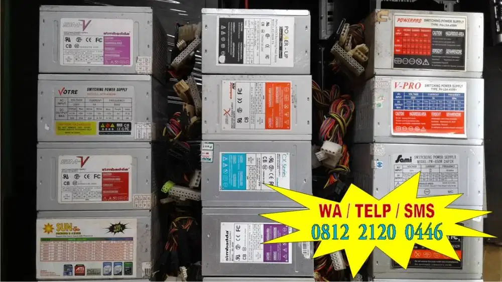 Jual POWER SUPPLY (PSu) Standar Second Utk Komp PC (Harga Terjangkau)