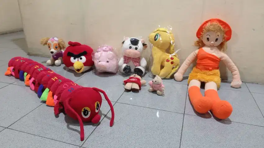 OBRAL BONEKA ULIL ABJAD, ANGRY BIRD, SAPI, LITTLE PONY 150 RB ALL