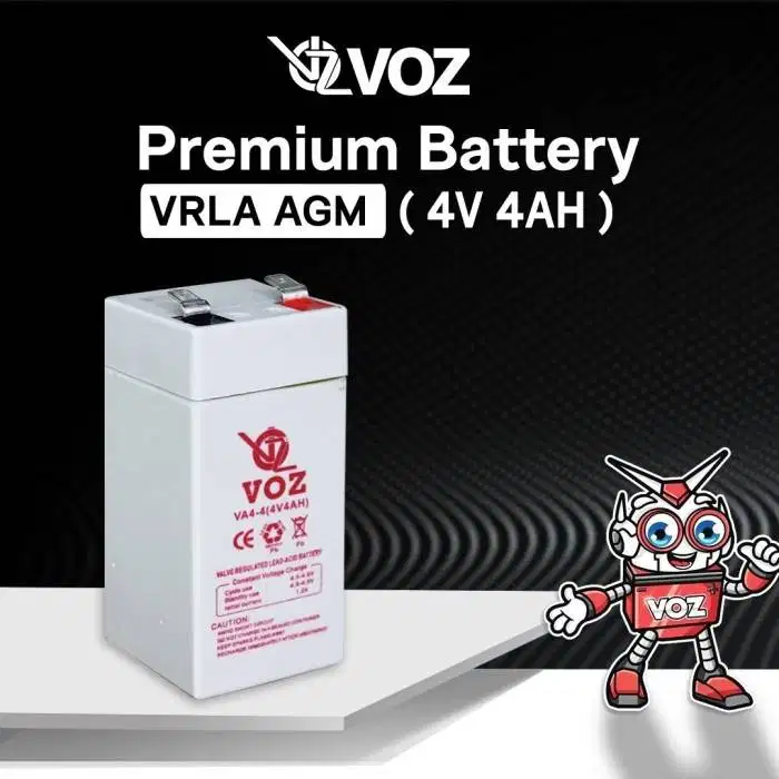 Aki Baterai Kering VOZ Battery 4V 4Ah AGM